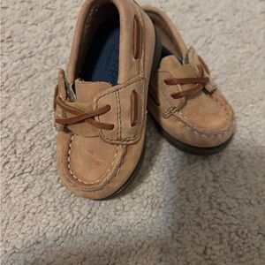 Sperry Kids Tan Moccasins